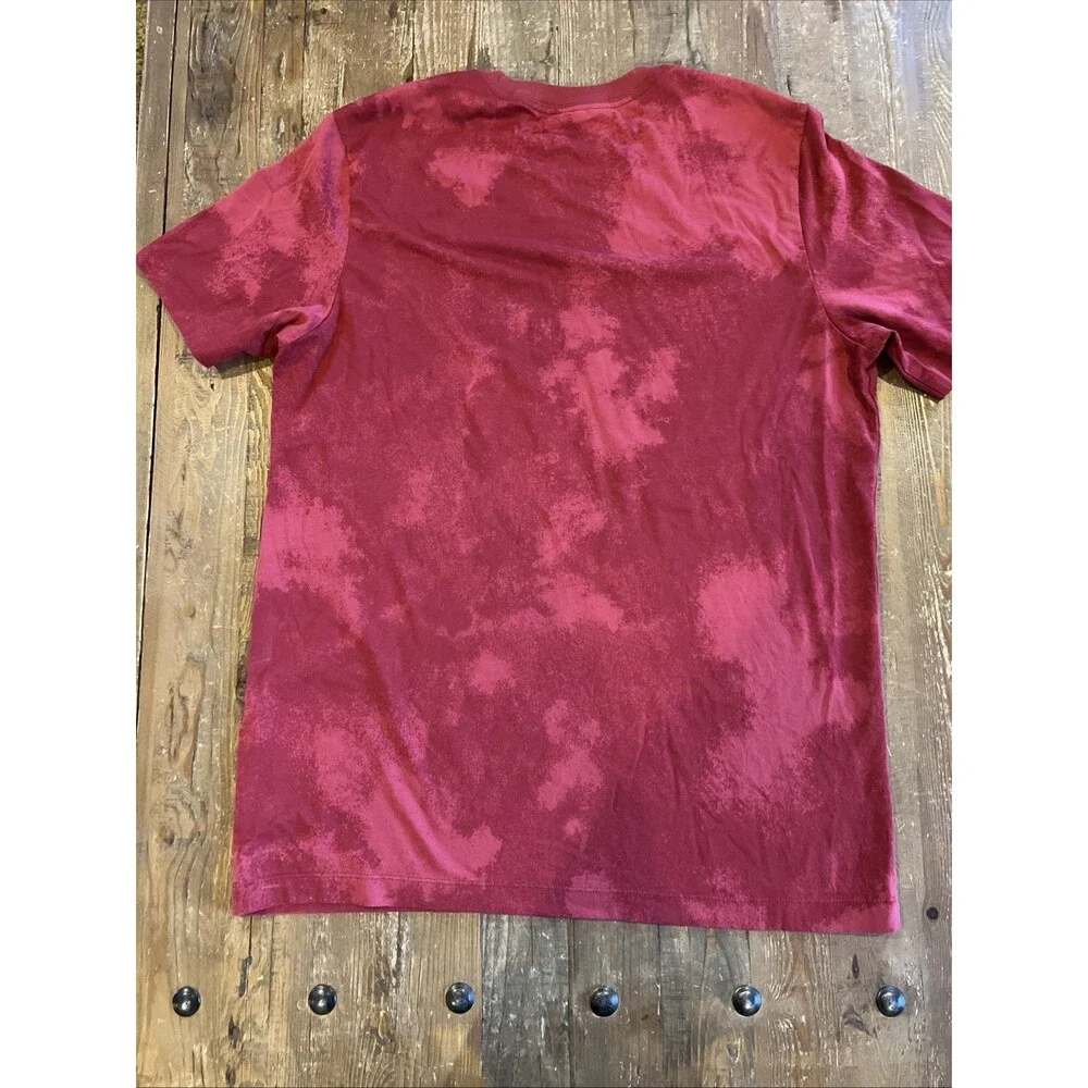 Nike Alabama University Crimson Tide Shirt Men Large Red Tie Dye Short Sleeve
